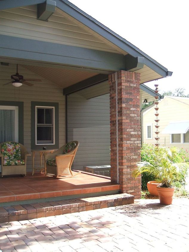 porch addition with retractable screen in up position the rain chain has a lovely, Porch addition with retractable screen in up position The rain chain has a lovely sound in a gentle rain