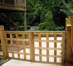 this is something a little different from the other designs that i previously posted, gardening, landscape, outdoor living, The custom Cedar gate we designed and built for our client providing entry into the backyard garden