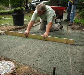 having read a recent post about dry laid flagstone versus pavers i wanted to share a, concrete masonry, curb appeal, diy, how to, patio, tools, One person can screed the sand on a narrow walkway
