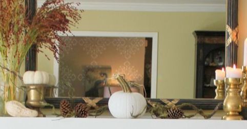 white pumpkins amp pinecones my fall mantel, seasonal holiday decor
