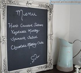 only 10 to diy this amazing chalkboard, chalk paint, chalkboard paint, crafts, I found this vintage gesso ornate frame at a flea market for 7 I painted and glazed it See how to Antique Glaze at this blog link
