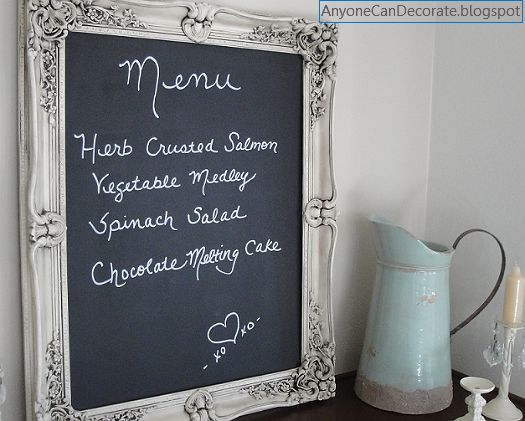 only 10 to diy this amazing chalkboard, chalk paint, chalkboard paint, crafts, I found this vintage gesso ornate frame at a flea market for 7 I painted and glazed it See how to Antique Glaze at this blog link