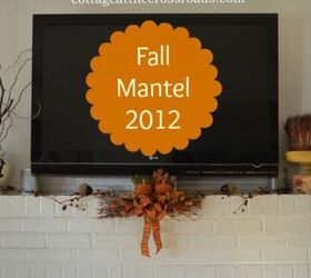our fall mantel, seasonal holiday decor, Fall mantel 2012