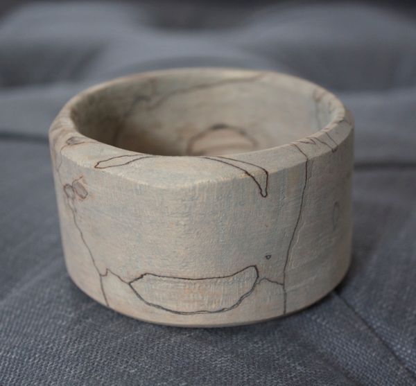 the beauty of spalted maple, woodworking projects, Spalted maple bracelet stained grey