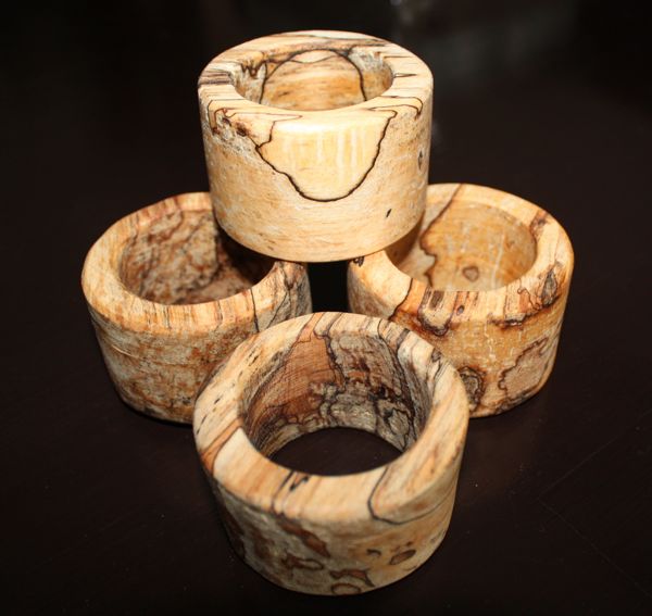 the beauty of spalted maple, woodworking projects, spalted maple napkin rings