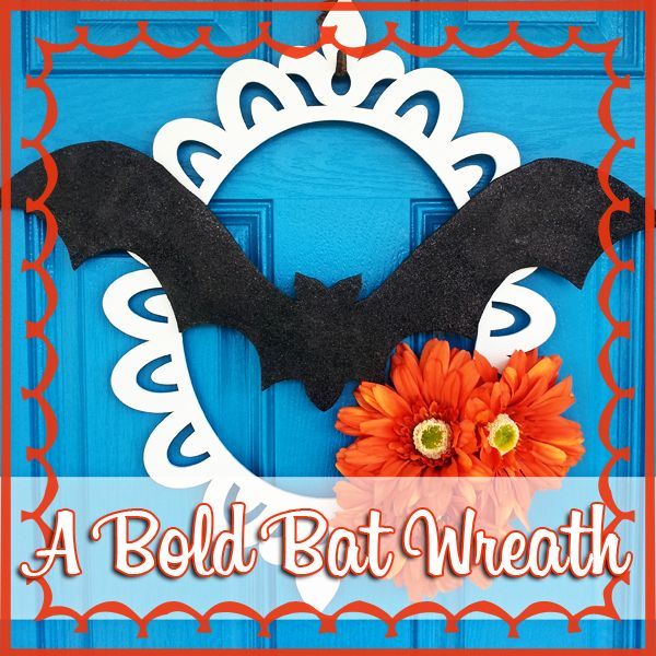 a batty halloween wreath, crafts, home decor, wreaths, Glittery Bat Wreath