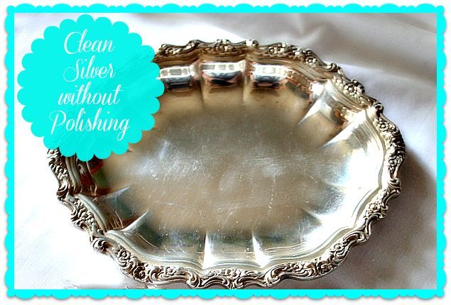 clean your silver without polishing, cleaning tips, Silver tray after cleaning