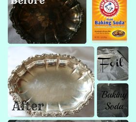 clean your silver without polishing, cleaning tips, Silver Cleaning Collage