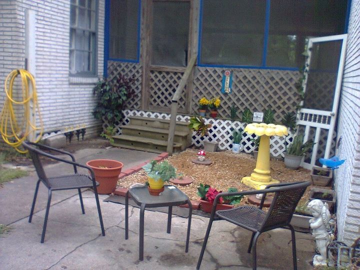 patio looking better all the time, outdoor living, patio, Made it into a nice little patio