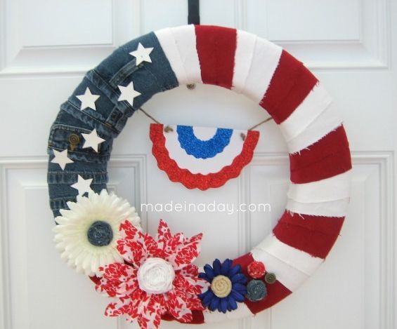diy 4th of july wreath ideas, crafts, doors, patriotic decor ideas, seasonal holiday decor, wreaths