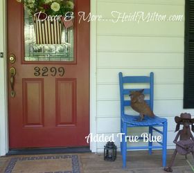 patriotic front porch, curb appeal, outdoor living, porches, Patriotic front porch makeover