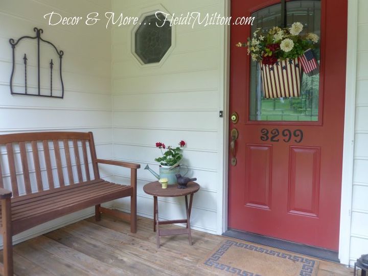 patriotic front porch, curb appeal, outdoor living, porches, Patriotic front porch makeover