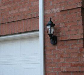 replaced outdoor light fixtures, light near garage