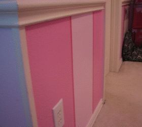 pinked stripped walls, bedroom ideas, paint colors, painting, wall decor