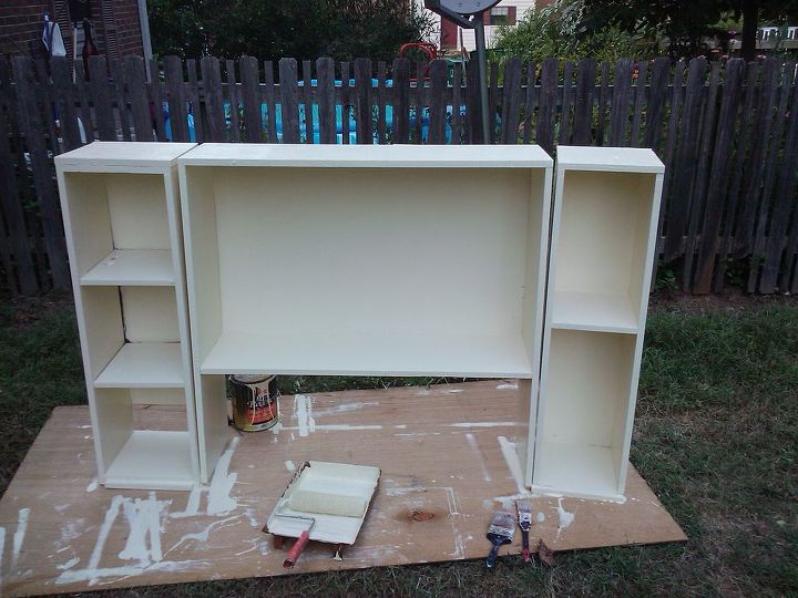entertaiment stand, diy, painted furniture, woodworking projects