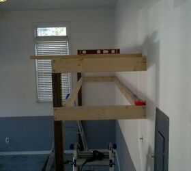needed to add storage space in my garage, garages, home decor, Nice and level