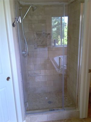 this is a recent bathroom remodel i finished it is a mixture of different travertine, Finish shower