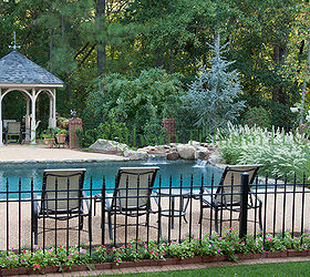 with the cold weather fast approaching and the possibility of snow flurries tonight, decks, gardening, outdoor living, pool designs, The view looking towards the redesigned and installed swimming pool area