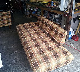 sofa and chair recovered, home decor, painted furniture, sofa before