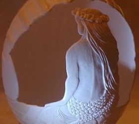 my egg carving, crafts, Mermaid