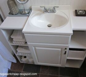 How To Build A Bathroom Vanity Sliding Shelf - Interior Frugalista