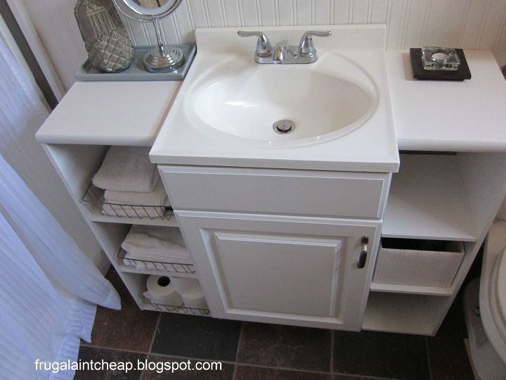 bathroom vanity extra side storage, it has a built in look more specs at