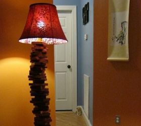 scrap wood floor lamp, crafts, lighting, woodworking projects, Scrap Wood Floor Lamp