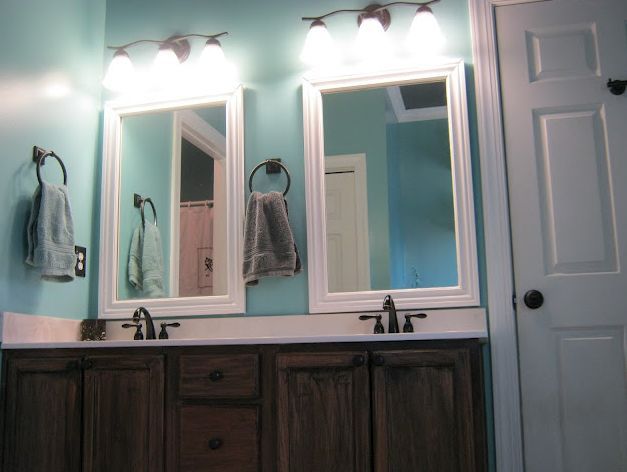diy framed bathroom mirrors, bathroom ideas, home decor, Framed Bathroom Mirrors