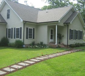Front Walkway Built Out Of Inexpensive Cement Pavers Red Lava Inexpensive Cement Pavers