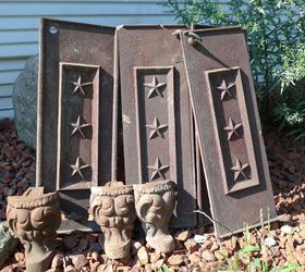 cast iron stove doors what to do with these lovelies, Patriotic perfection Rusty metal stove doors