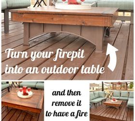 fire pit table top, Convert your square fit pit into an outdoor table with a removable top See the details here