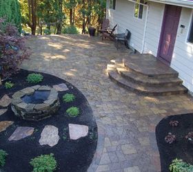 backyard renovation in northwest portland, concrete masonry, decks, outdoor living, patio, After