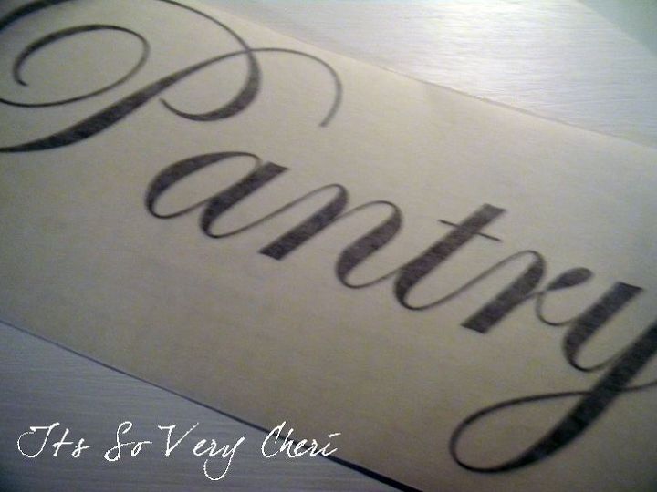 make a pantry sign, crafts, Vinyl