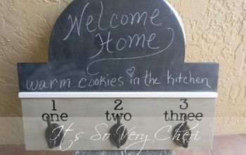 Entry Way Chalkboard with hooks