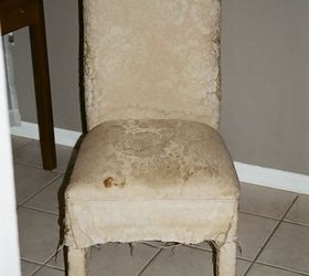 slip cover transformation, home decor, reupholster, THE BEFORE ugly chairs that I bought