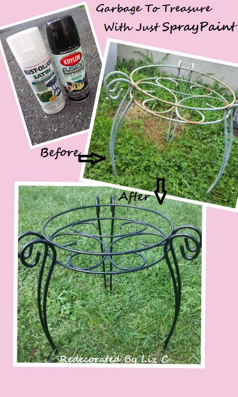 garbage turned to treasure 3 flower stands that were old rusty, container gardening, flowers, gardening, painting