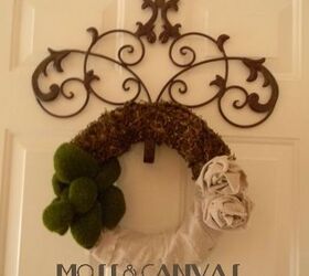 moss wreath, crafts, wreaths, Moss and canvas wreath