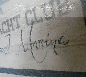 faux beadboard sign, crafts, Yacht Club sign