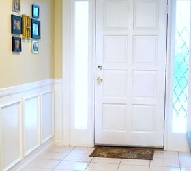 diy faux wainscoting, foyer, home decor, woodworking projects, DIY Faux Wainscoting