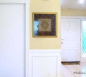 diy faux wainscoting, foyer, home decor, woodworking projects, DIY Faux Wainscoting