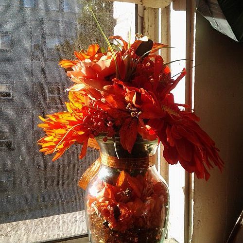 artificial flower arrangement, crafts, flowers