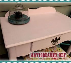 come see the transformation of this garage sale vanity into a vintage beauty, garages, painted furniture, pretty in pink