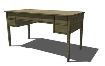 Free DIY Furniture Plans to Build a Ballard Designs Inspired Bouclier Desk