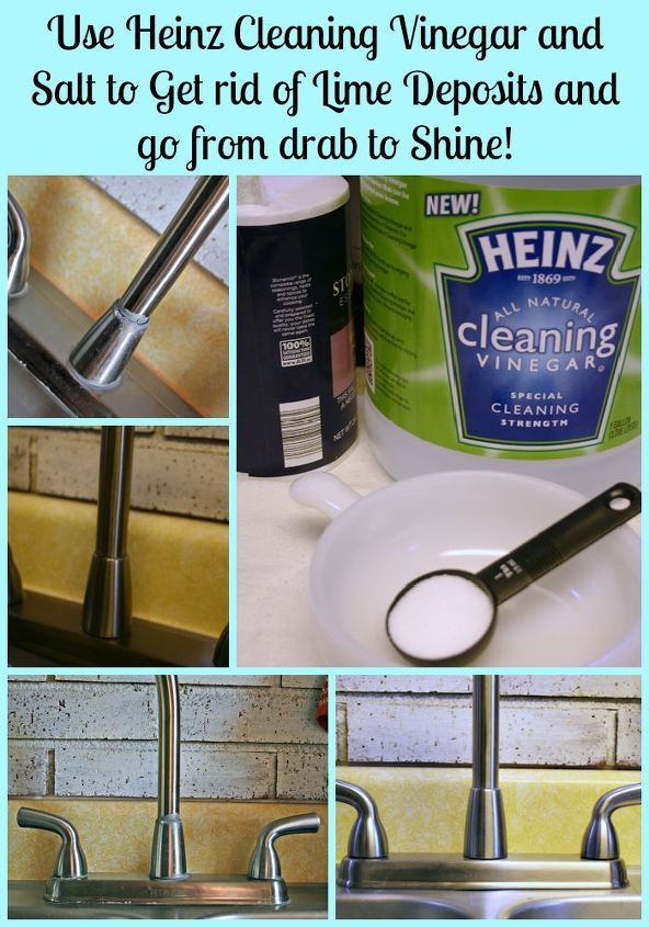 get rid of lime deposits, cleaning tips, Befores and Afters