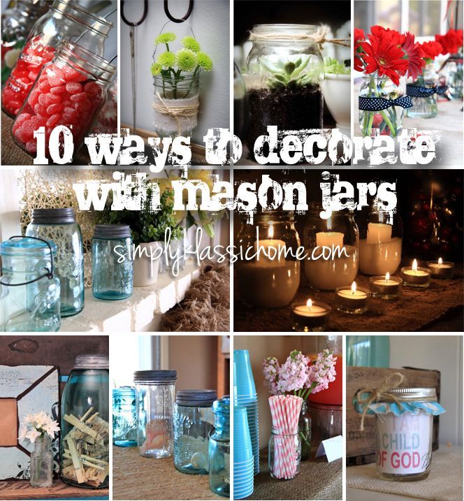 mason jar inspiration, crafts, home decor, mason jars