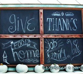 diy thanksgiving day blessings chalk board luxe for less pb knock off tutorial, chalk paint, chalkboard paint, crafts, painting, thanksgiving decorations, DIY Chalk Board with chalk lettering