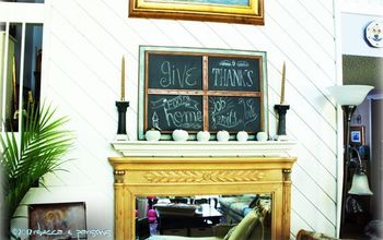 DIY Thanksgiving Day Blessings Chalk Board Luxe for Less PB Knock Off {Tutorial}