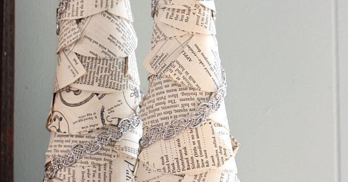 DIY Book Page Christmas Trees  Hometalk