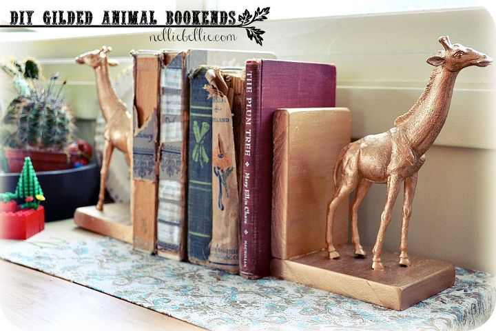 make your own gilded bookends, woodworking projects