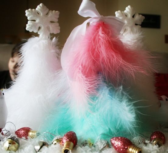 feather trees, crafts, seasonal holiday decor, Feather Trees